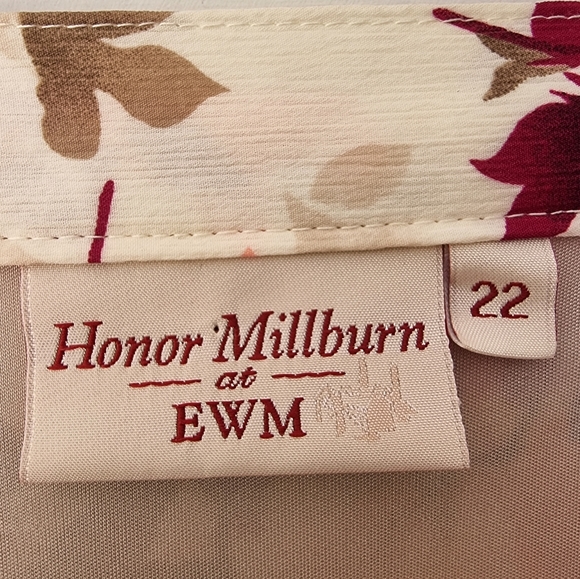 Honor Millburn at EWM Lightweight Floral Midi Skirt Size 22 - Picture 5 of 6